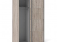 FTG Verona Truffle Oak Finish Sliding Door Wardrobe (120cm 2 x Shelf) Thumbnail