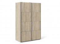 FTG Verona Oak Finish Sliding Door Wardrobe (120cm 5 x Shelf) Thumbnail