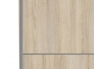 FTG Verona Oak Finish Sliding Door Wardrobe (180cm 5 x Shelf) Thumbnail