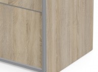 FTG Verona Oak Finish Sliding Door Wardrobe (120cm 2 x Shelf) Thumbnail