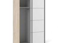 FTG Verona Oak And White Sliding Door Wardrobe (120cm 2 x Shelf) Thumbnail