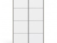 FTG Verona Oak And White Sliding Door Wardrobe (120cm 5 x Shelf) Thumbnail