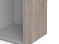 FTG Verona Truffle Oak And White Sliding Door Wardrobe (120cm 2 x Shelf) Thumbnail