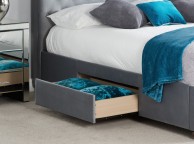 Birlea Marlow 4ft6 Double Grey Fabric Bed Frame with 2 Drawers Thumbnail