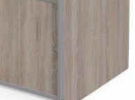 FTG Verona Truffle Oak Finish Sliding Door Wardrobe (120cm 5 x Shelf) Thumbnail