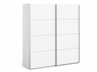 FTG Verona White Sliding Door Wardrobe (180cm 5 x Shelf) Thumbnail