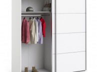 FTG Verona White Sliding Door Wardrobe (180cm 2 x Shelf) Thumbnail