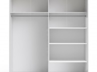 FTG Verona White Sliding Door Wardrobe (180cm 5 x Shelf) Thumbnail