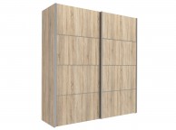 FTG Verona Oak Finish Sliding Door Wardrobe (180cm 2 x Shelf) Thumbnail