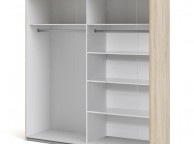 FTG Verona Oak Finish Sliding Door Wardrobe (180cm 5 x Shelf) Thumbnail