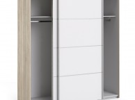 FTG Verona Oak And White Sliding Door Wardrobe (180cm 2 x Shelf) Thumbnail