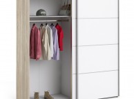 FTG Verona Oak And White Sliding Door Wardrobe (180cm 2 x Shelf) Thumbnail