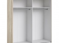 FTG Verona Oak And White Sliding Door Wardrobe (180cm 2 x Shelf) Thumbnail