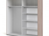 FTG Verona Truffle Oak Finish Sliding Door Wardrobe (180cm 5 x Shelf) Thumbnail