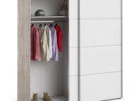 FTG Verona Truffle Oak And White Sliding Door Wardrobe (180cm 2 x Shelf) Thumbnail