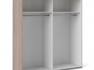 FTG Verona Truffle Oak And White Sliding Door Wardrobe (180cm 2 x Shelf) Thumbnail