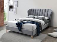 Birlea Elm 4ft Small Double Grey Velvet Fabric Bed Frame Thumbnail