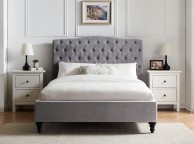 Limelight Rosa 5ft Kingsize Light Grey Fabric Bed Frame Thumbnail