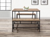 Birlea Urban Rustic Dining Table And Bench Set Thumbnail