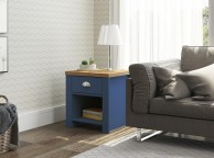 Birlea Winchester 1 Drawer Lamp Table In Grey And Oak Thumbnail