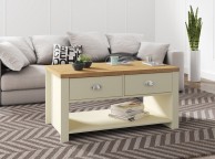 Birlea Winchester 2 Drawer Coffee Table In Cream And Oak Thumbnail