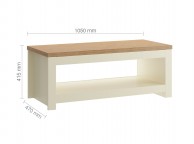 Birlea Winchester Coffee Table In Cream And Oak Thumbnail