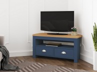 Birlea Winchester Corner TV Unit In Navy Blue And Oak Thumbnail