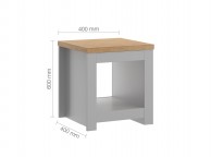 Birlea Winchester Lamp Table In Grey And Oak Thumbnail