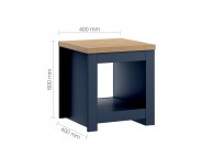 Birlea Winchester Lamp Table In Navy Blue And Oak Thumbnail