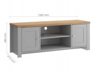 Birlea Winchester Large TV Unit In Grey And Oak Thumbnail