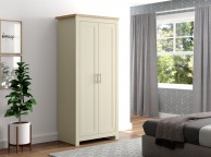 Birlea Winchester 2 Door Wardrobe In Cream And Oak Thumbnail