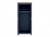 Birlea Winchester 2 Door Wardrobe In Navy Blue And Oak Thumbnail