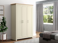 Birlea Winchester 3 Door Wardrobe In Cream And Oak Thumbnail