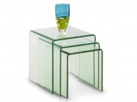 Julian Bowen Amalfi Bent Glass Nest of Tables Thumbnail