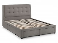 Julian Bowen Fullerton 4ft6 Double Grey Fabric Storage Bed Frame Thumbnail