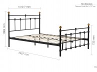 Birlea Atlas 4ft6 Double Black Metal Bed Frame Thumbnail