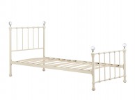 Birlea Jessica 3ft Single Cream Metal Bed Frame with Crystal Finials Thumbnail