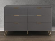 Birlea Arlo 6 Drawer Charcoal Grey Chest Thumbnail