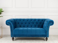 Birlea Chester 2 Seater Sofa In Midnight Blue Fabric Thumbnail