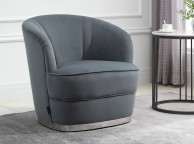Birlea Cleo Accent Chair In Grey Fabric Thumbnail