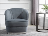 Birlea Cleo Accent Chair In Grey Fabric Thumbnail