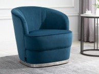 Birlea Cleo Accent Chair In Midnight Blue Fabric Thumbnail