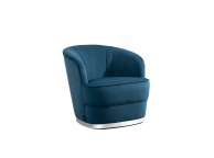 Birlea Cleo Accent Chair In Midnight Blue Fabric Thumbnail