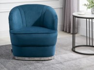 Birlea Cleo Accent Chair In Midnight Blue Fabric Thumbnail