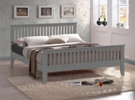 Time Living Turin 5ft Kingsize Grey Wooden Bed Frame Thumbnail
