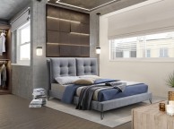 Time Living Tuscany 5ft Kingsize Grey Fabric Bed Frame Thumbnail