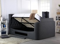 Emporia Avebury 6ft Super Kingsize Grey Fabric Ottoman TV Bed Thumbnail