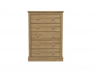 LPD Devon Oak Finish 5 Drawer Chest Thumbnail