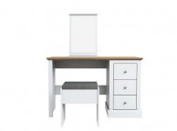 LPD Devon White Finish Dressing Table Set Thumbnail