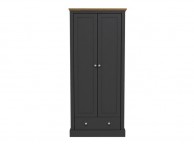 LPD Devon Charcoal Finish 2 Door 1 Drawer Wardrobe Thumbnail